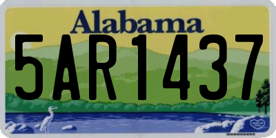 AL license plate 5AR1437