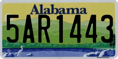AL license plate 5AR1443