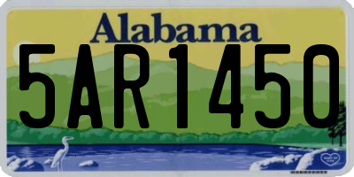 AL license plate 5AR1450