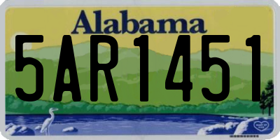 AL license plate 5AR1451