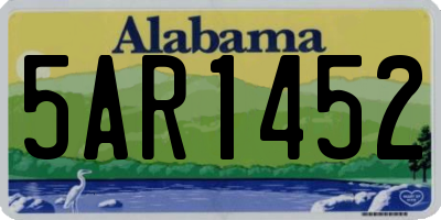 AL license plate 5AR1452