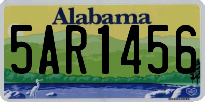 AL license plate 5AR1456