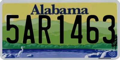 AL license plate 5AR1463