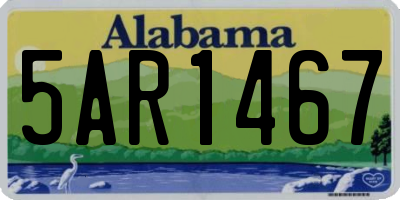 AL license plate 5AR1467