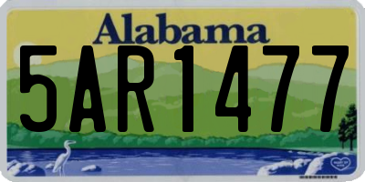 AL license plate 5AR1477
