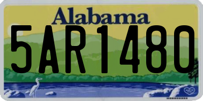 AL license plate 5AR1480