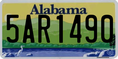 AL license plate 5AR1490