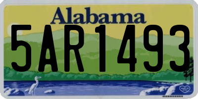 AL license plate 5AR1493