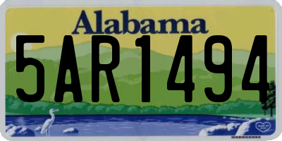 AL license plate 5AR1494