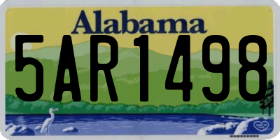 AL license plate 5AR1498
