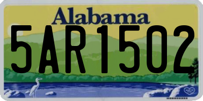 AL license plate 5AR1502