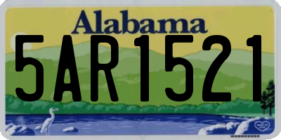 AL license plate 5AR1521