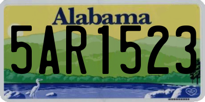 AL license plate 5AR1523