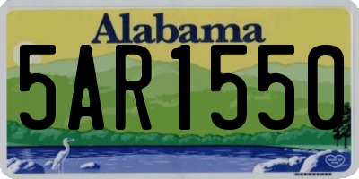 AL license plate 5AR1550