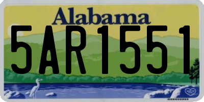 AL license plate 5AR1551
