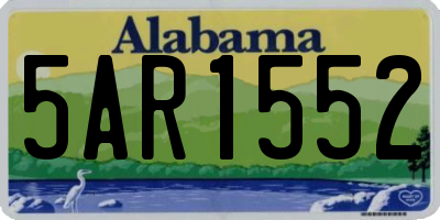 AL license plate 5AR1552