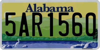 AL license plate 5AR1560
