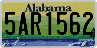 AL license plate 5AR1562