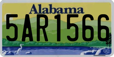 AL license plate 5AR1566