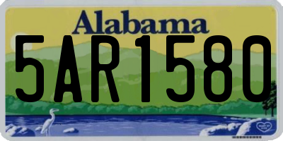 AL license plate 5AR1580