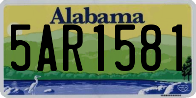 AL license plate 5AR1581