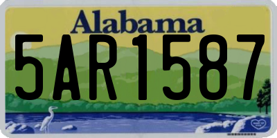 AL license plate 5AR1587