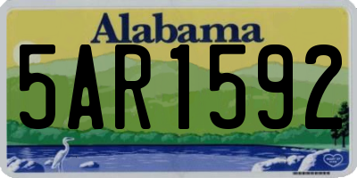 AL license plate 5AR1592