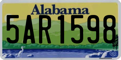 AL license plate 5AR1598