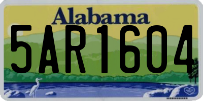 AL license plate 5AR1604