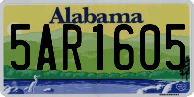 AL license plate 5AR1605