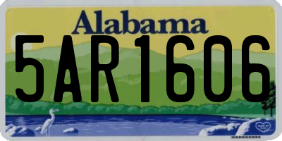 AL license plate 5AR1606
