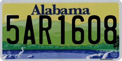 AL license plate 5AR1608