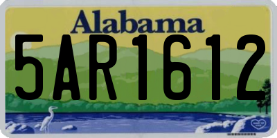 AL license plate 5AR1612
