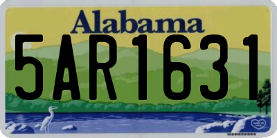 AL license plate 5AR1631