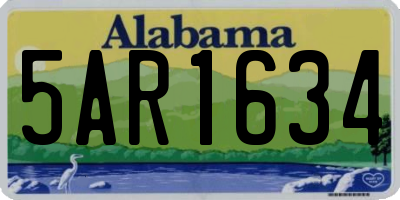 AL license plate 5AR1634