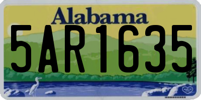 AL license plate 5AR1635