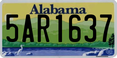 AL license plate 5AR1637
