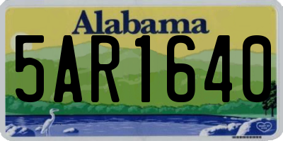 AL license plate 5AR1640