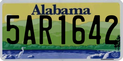AL license plate 5AR1642