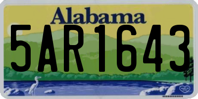 AL license plate 5AR1643