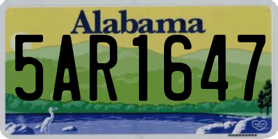 AL license plate 5AR1647