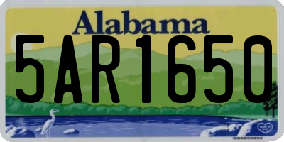 AL license plate 5AR1650