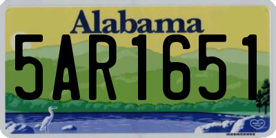 AL license plate 5AR1651