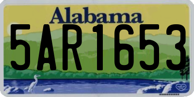 AL license plate 5AR1653