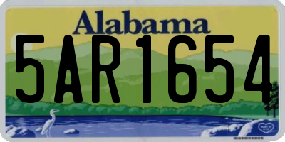 AL license plate 5AR1654