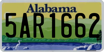 AL license plate 5AR1662