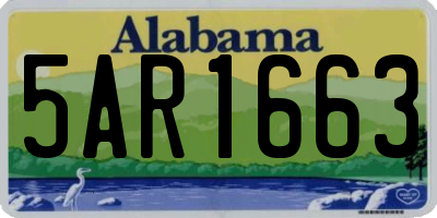 AL license plate 5AR1663