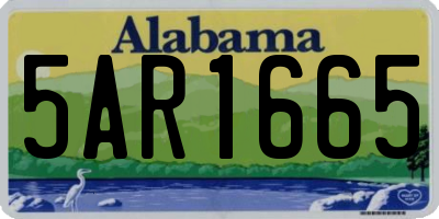 AL license plate 5AR1665