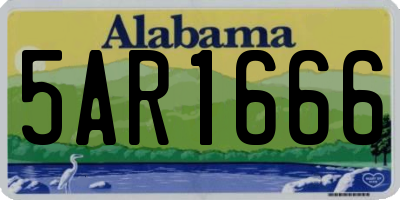 AL license plate 5AR1666