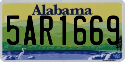 AL license plate 5AR1669